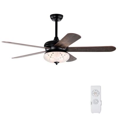 Costway 52 Inches Ceiling Fan with Remote Control-Walnut