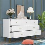 55.9inch Double Dresser Chest of Drawer Storage Organizer Unit Closet