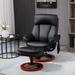 Adjustable Faux Leather Electric Remote Massage Recliner Chair with Ottoman