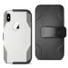 [Pack Of 2] REIKO iPhone X/iPhone XS 3-IN-1 HYBRID HEAVY DUTY HOLSTER COMBO CASE IN IVORY