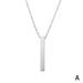 Vertical Bar Pendant Necklace for Men and Women Punk Retro Long Chain Necklace Father Husband Son Simple Fashion Jewelry 23inch Q3W5