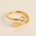 Kayannuo Rings Back to School Clearance Gold Initial Letter Rings For Women Girls Open Letter Ring Stackable Alphabet Ring Jewelry Gifts For For Mum Her Wife Girlfriend Gifts for Women Men
