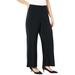 Plus Size Women's Refined Wide Leg Pant by Catherines in Black (Size 0XWP)