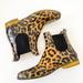 J. Crew Shoes | J. Crew Rain Booties Cheetah Print - Size 8 | Color: Black/Tan | Size: 8