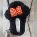 Disney Shoes | Disney Minnie Mouse Sock Slippers Black & Red Size S/M (4-9) Nwt | Color: Black | Size: 6.5