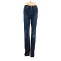 Madewell Jeans - Low Rise Straight Leg Denim: Blue Bottoms - Women's Size 25 - Dark Wash