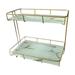 Iron Bathroom Organizer Countertop Household Display Storage Shelves Makeup Organizer for Countertop Desk Bathroom - White gold