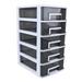 Drawer Storage Household Four- Layer Storage Cabinet Drawer Organizer Shelf Portable Storage Box Storage Rack Organizer for Office Bedroom Home