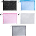 Clear Cosmetic Bags Zip Makeup Mesh Bags Pencil Case Pouch Travel Toiletry Kit Set Storage Case (5pcs multicolor)