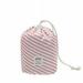 2 Pcs Pink&White Stripes Large Barrel Travel Cosmetic Bag Nylon Organizer Drawstring Toiletry