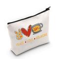 LEVLO Funny Gilmore TV Show Cosmetic Bag Lorelai and Rory Fans Gift Peace Love Gilmore Makeup Zipper Pouch Bag For Friend Family
