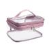 Muellery Waterproof Cosmetics Bag Portable Clear Makeup Bag Zipper Transparent Pink TPJJ121610