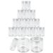 Beauticom 12 Pieces 30G/30ML(1 Oz) Round Clear Plastic Container Jars with Flat Top Lid - 12 Jars