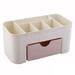Vanity Drawer Beauty Organizer 6 Compartments with 1 Drawer Cosmetic Storage Box for Home Office Vanities Bathroom Counter-top New