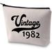 Zuo Bao 40th 50th Birthday Gift Vintage 1972 1982 Makeup Bag for Women Happy Birthday Party Gift