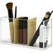 Brookstone Small Stylish Acrylic Makeup Brush Holder Office Supplies Organizer with Oak Dividers