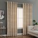 Prime Linens Curtains for Living Room Ring Top Jacquard Curtains Fully Lined Modern Panels Eyelet Curtains for Bedroom with 2 Free Tie Backs (Beige, W 66" x L 54")