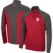 Men's Colosseum Crimson/Charcoal Indiana Hoosiers Two Yutes Raglan Quarter-Zip Windshirt