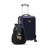 MOJO Navy Wake Forest Demon Deacons Personalized Deluxe 2-Piece Backpack & Carry-On Set