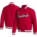 Men's adidas Red Louisville Cardinals Baseball Coaches Full-Snap Jacket