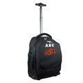 MOJO Black Oklahoma State Cowboys 19'' Personalized Premium Wheeled Backpack