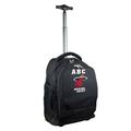 MOJO Black Miami Heat 19'' Personalized Premium Wheeled Backpack