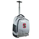 MOJO Gray Stanford Cardinal 19'' Personalized Premium Wheeled Backpack