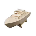 Kit de modèle de bateau télécommandé phare en bois petit yacht soleil assemblé manuellement