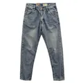 Pantalon en denim rétro américain pour hommes Ami Kaji vieux jean slim délavé au sable petit jean