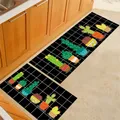 Tapis de Cuisine Longs en Polymères Anti-ALD Paillassons Imperméables Absorbants pour Entrée de