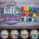 Hello Seasonal Door Hangler House Number Hanger Spring Summer Fall Winter Interchangeable