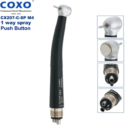 COXO-Turbine à Air à Roulement en Céramique Noir à 4 Trous Pièce à Main Individuelle Dentaire
