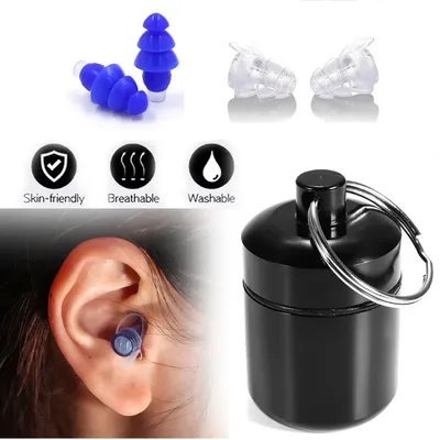 Bouchons d'oreille en silicone avec filtre pour dormir bouchons d'oreille réutilisables étanches