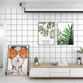 Papier peint carré moderne Simple 3d imperméable en PVC tapisserie de salle de bains chambre