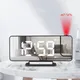 Réveil numérique intelligent LED horloge de Table électronique réveil USB avec projecteur 180 °