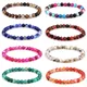 Bracelets en pierre d'agates rayées naturelles multicolores pour femmes et hommes bracelet perlé