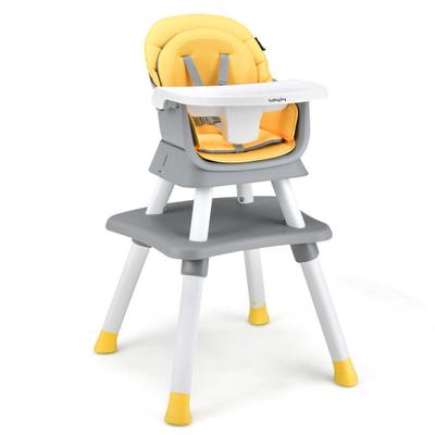 Costway 6-in-1 Convertible Baby High Chair with Ad...