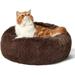 Nisrada Calming Donut Dog Bed Anti-Anxiety Self Warming Cozy Soft Plush Round Pet Bed Ideal for Both Home & Travel 20 L x 20 W x 8 H