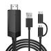 2-in-1 USB Type C/Micro USB to HDMI Cable Weton MHL to HDMI Adapter 1080P HD HDTV Mirroring & Charging Cable Digital AV Video Adapter for Android Smartphone to TV Projector Monitor 6.6ft