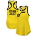 Women's G-III 4Her by Carl Banks Gold Utah Jazz Showdown Scoop-Neck Racerback Tank Top
