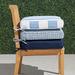 Double-piped Outdoor Chair Cushion - Dove, 23-1/2"W x 19"D, Quick Dry - Frontgate