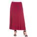 Womens Comfortable Fit Elastic Waist Plus Size Maxi Skirt