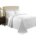 Blue Nile Mills Standard Cotton 3 Piece Coverlet/Bedspread Set Cotton Sateen in White | Full Coverlet + 2 Standard Pillowcases | Wayfair