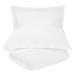 Blue Nile Mills 100% Cotton 3 Piece Duvet Cover Set Cotton Sateen in White | Queen Duvet Cover + 2 Queen Shams | Wayfair BNM C1500FQDC SLWH