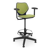 KI Furniture Intellect Wave Task Stool Plastic/Metal/Fabric in Green/Black | 44.75 H x 26.5 W x 26 D in | Wayfair IWSAU/B.1KLE.PND.G