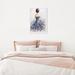 Oliver Gal "Lovely Lady", Elegant Female Gown Glam Blue Framed Wall Art Print For Bedroom Paper in Blue/Gray | 26 H x 18 W x 1.75 D in | Wayfair