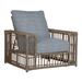 Summer Classics Newport Patio Chair w/ Cushions Wicker/Rattan in Black | 35.5 H x 41.25 W x 38.25 D in | Wayfair 32340+C623H4326W4326