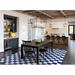 Rectangle 8' x 10' Kitchen Mat - East Urban Home Checkered Blue/White Area Rug | Wayfair CA6AEE3868A143679F0ADE8151CAB1A9