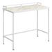 Orren Ellis OS Home & Office Furniture Brighton Console Table w/ Faux Marble Top & Black Metal Frame in White | Wayfair