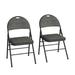 Cosco Superior Comfort Commercial Fabric Folding Chair w/ Scotchgard Fabric in Black/Gray | 34.17 H x 19.8 W x 21.25 D in | Wayfair 60976GRY2E
